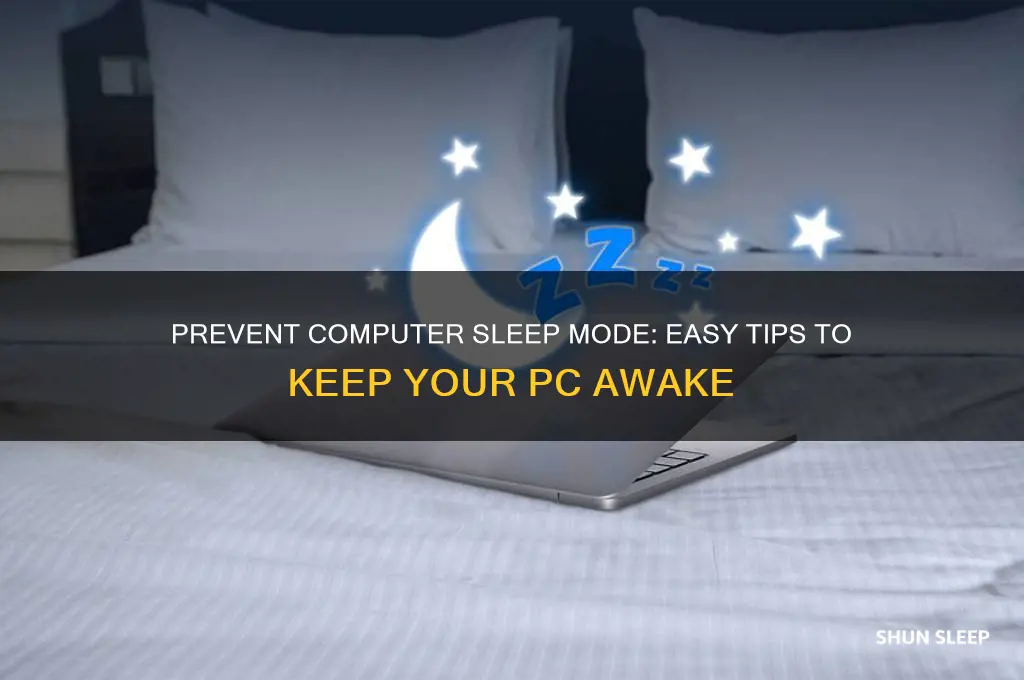 how to get your computer not to sleep