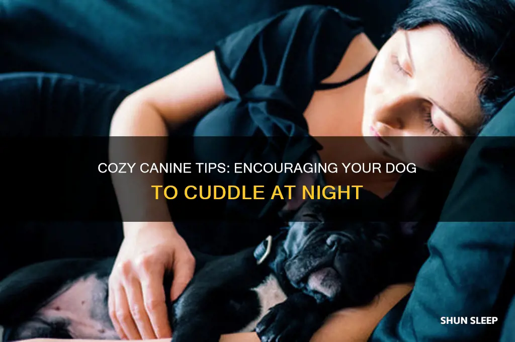 how to get your dog to cuddle when sleeping