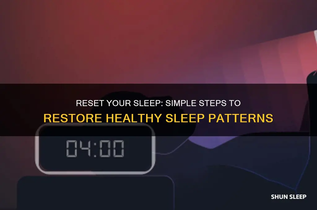 how to get your sleep pattern back to normal