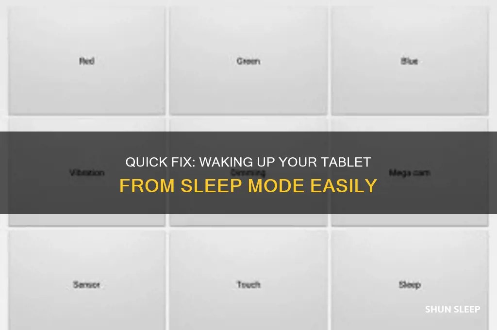 how to get your tablet out of sleep mode
