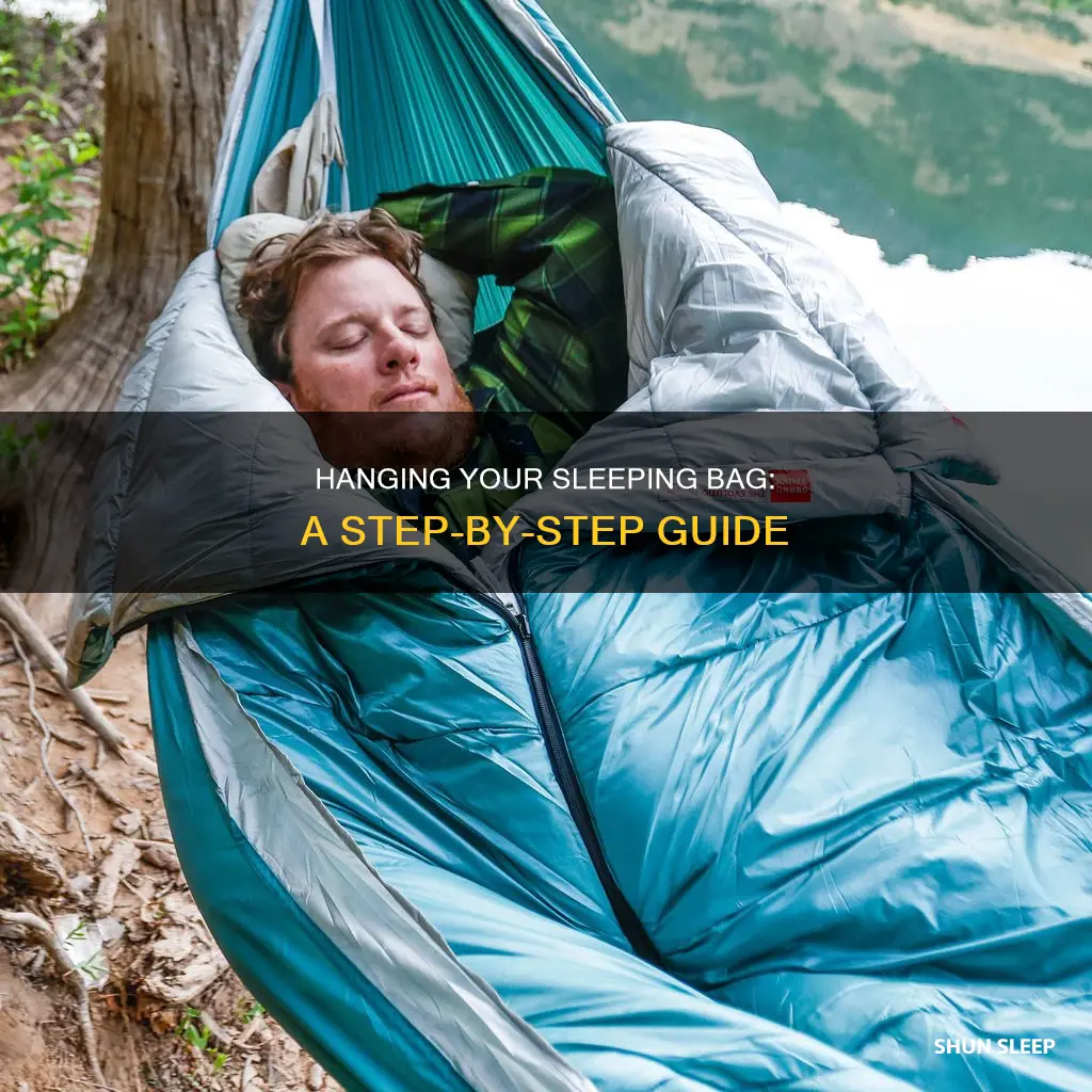 how to hang a sleeping bag