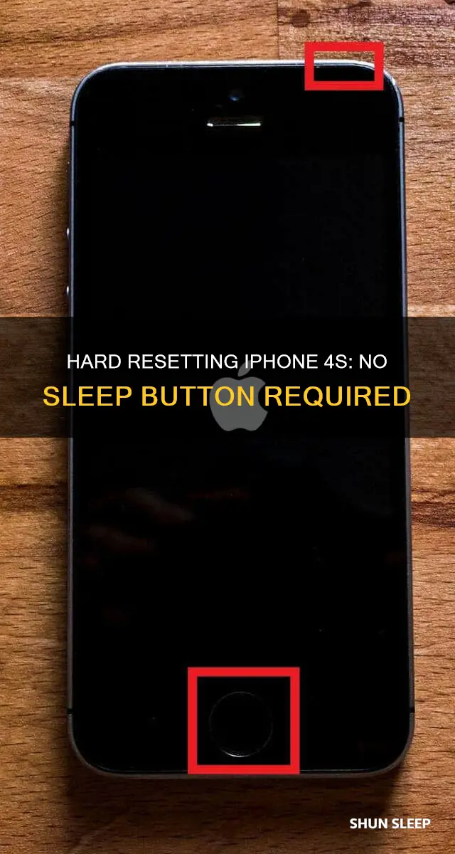 how to hard reset iphone 4s without sleep button