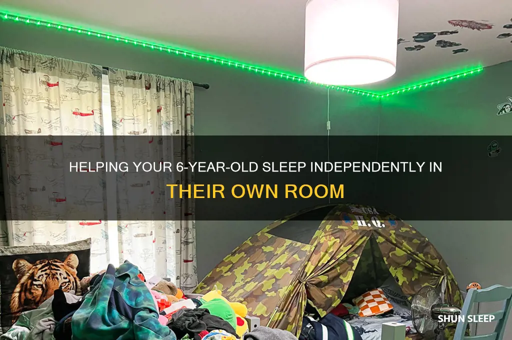 how to help 6 year old sleep in his room