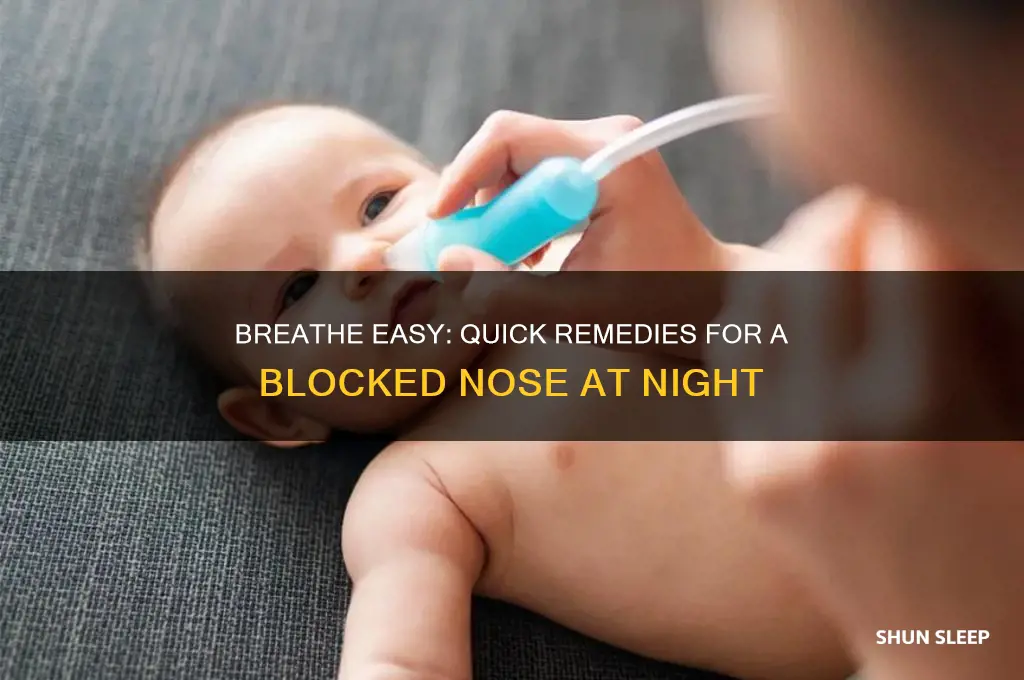 how to help a blocked nose while sleeping