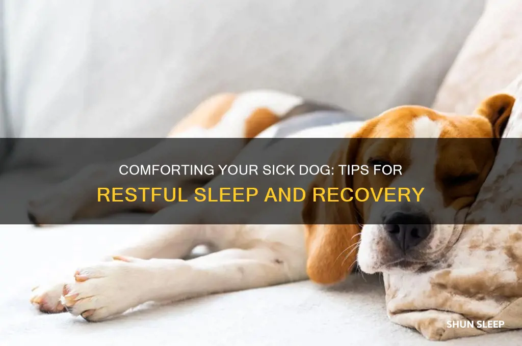 how to help a sick dog sleep