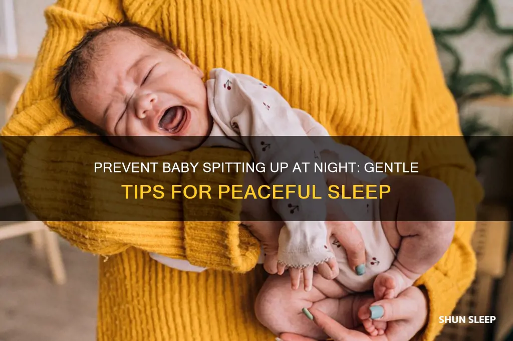 how to help baby not spitting up while sleeping