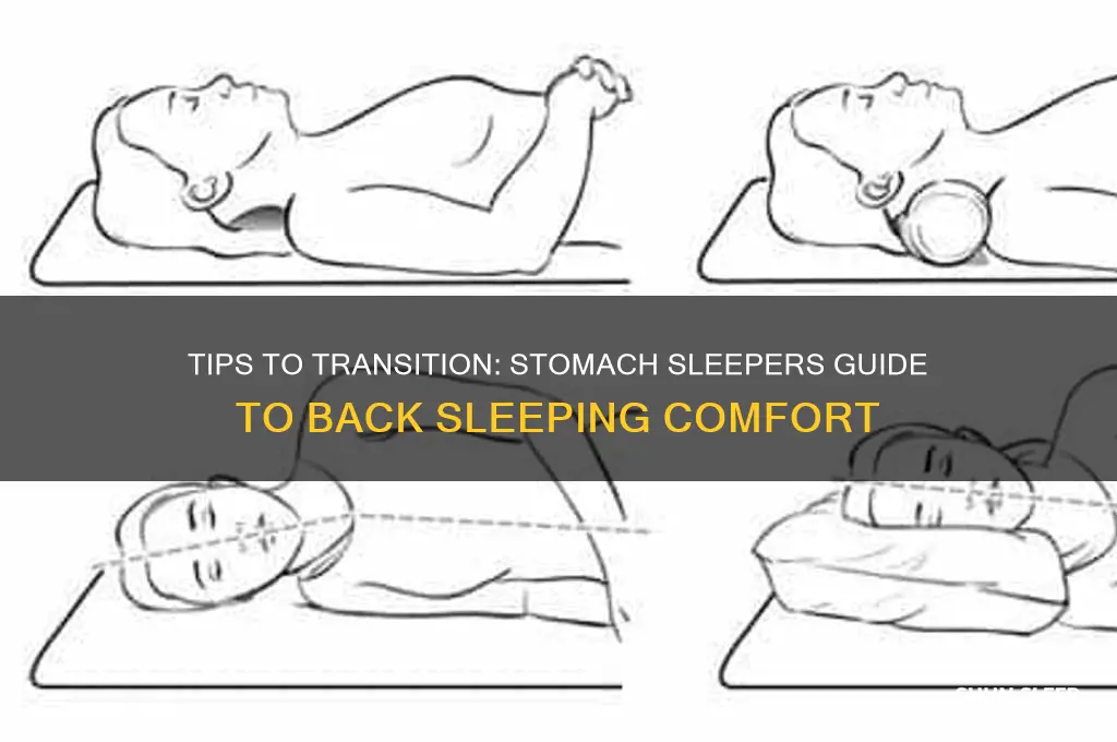 how to help back sleeping on stomach