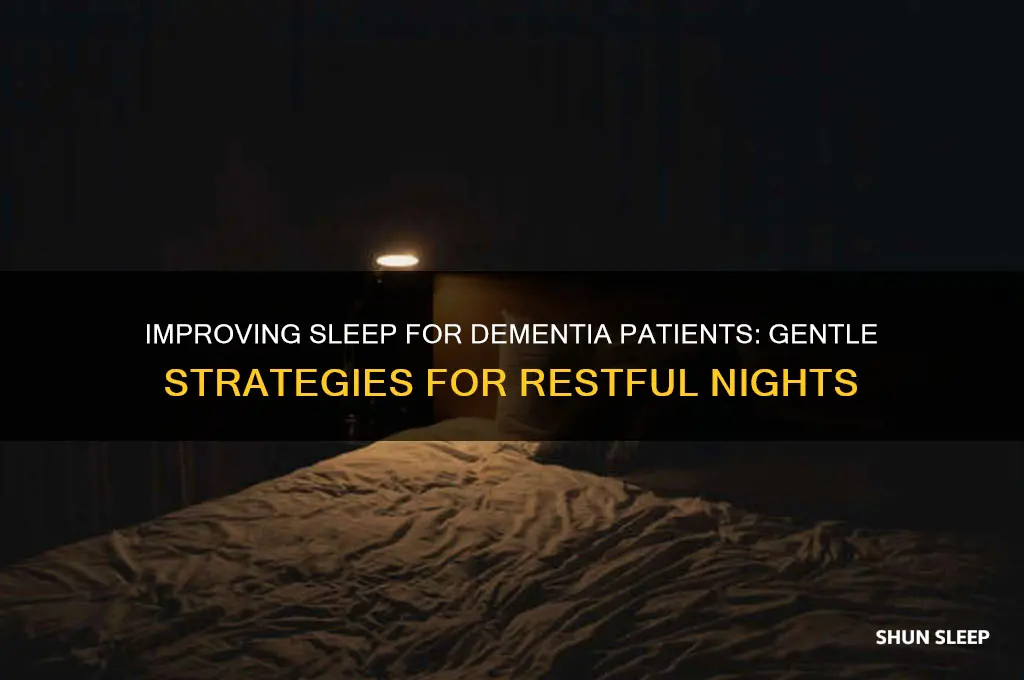 how to help dementia patients sleep