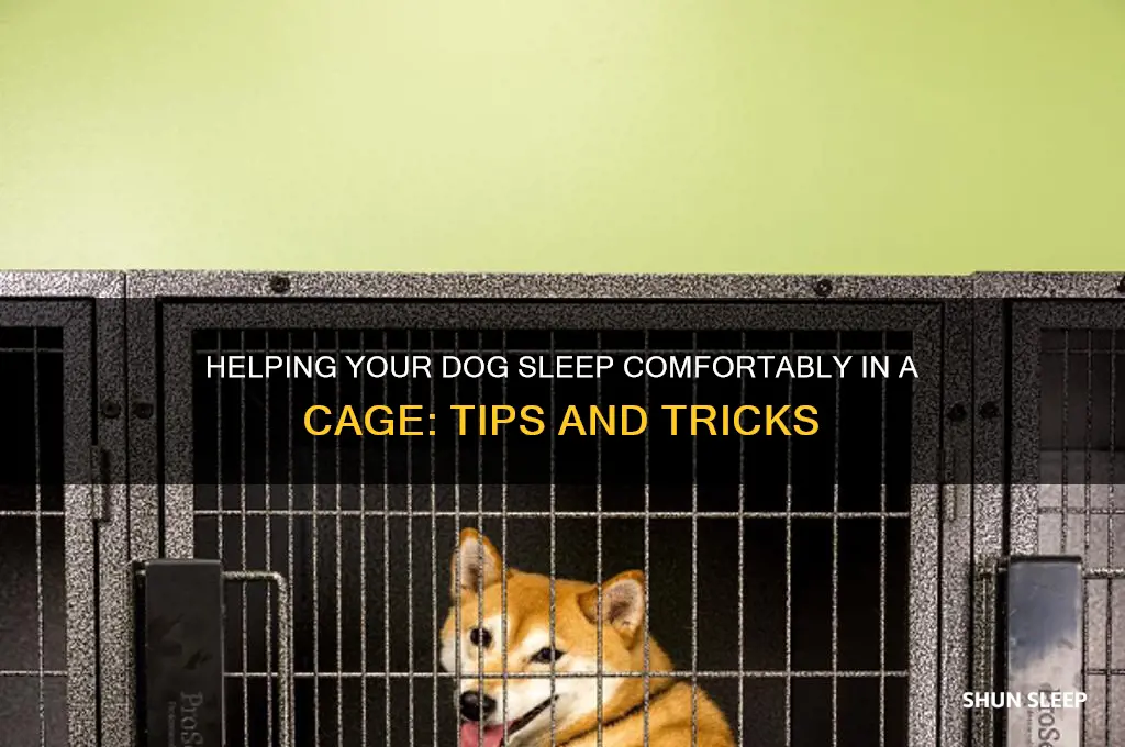 how to help dogs sleep in cages