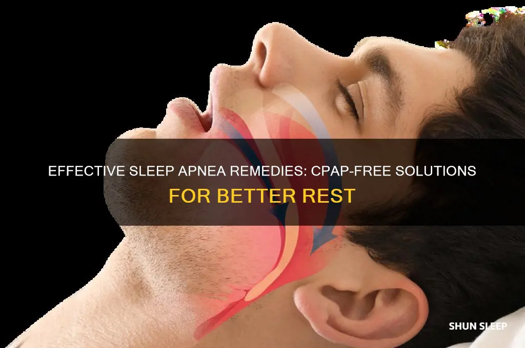 how to help sleep apnea without a cpap machine