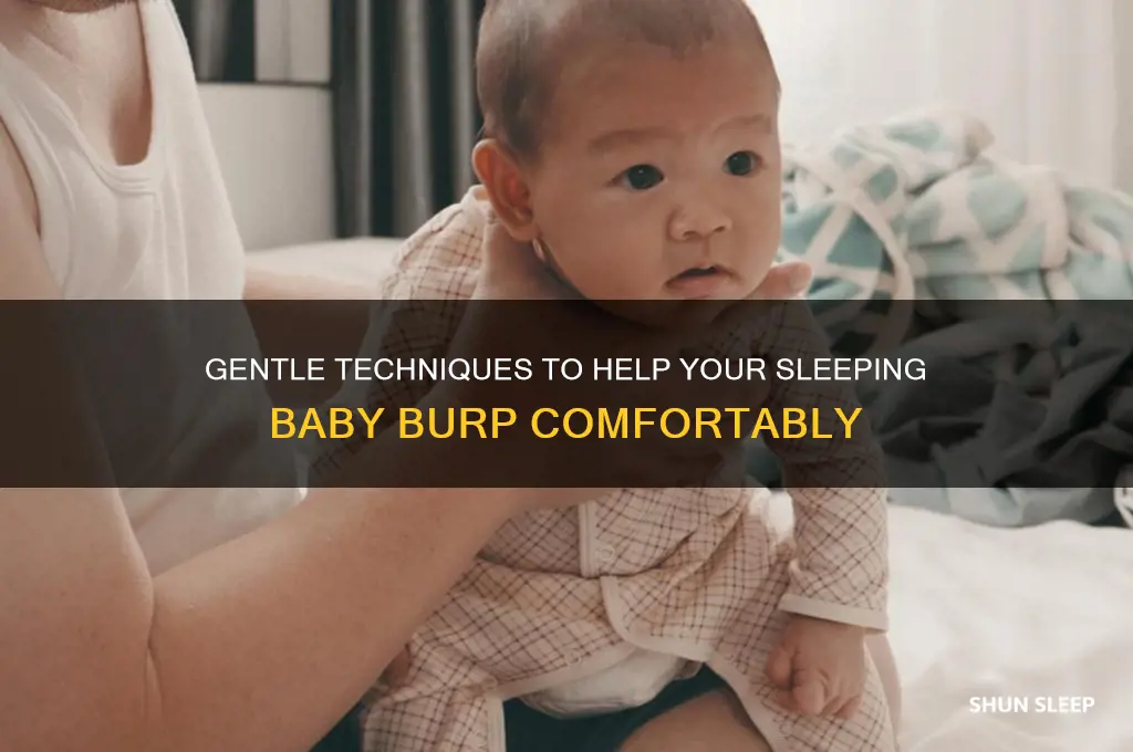 how to help sleeping baby burp