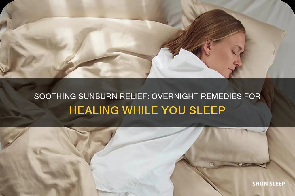 how to help sunburn while sleeping
