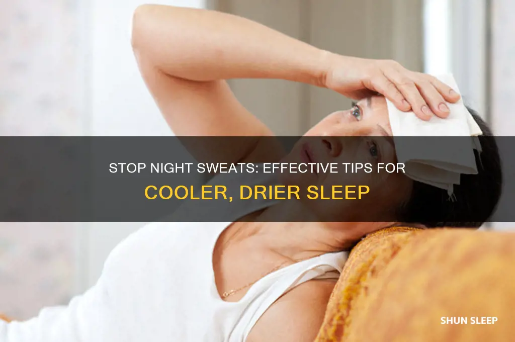 how to help sweating while sleeping