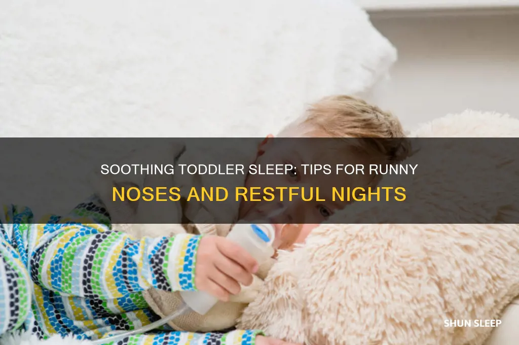 how to help toddler sleep with runny nose