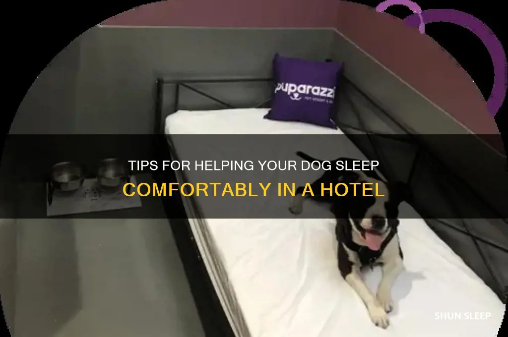 how to help your dog sleep in a hotel