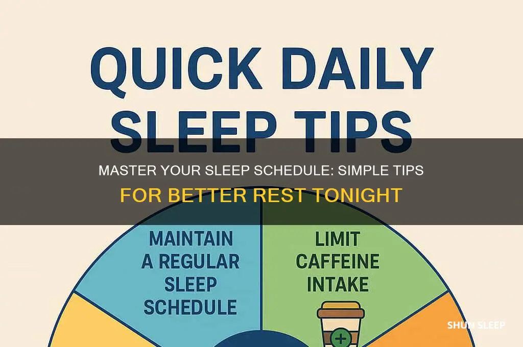 how to help your sleep schedule