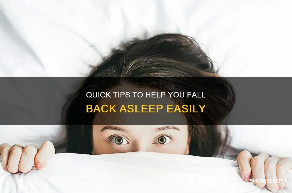 how to help yourself go back to sleep