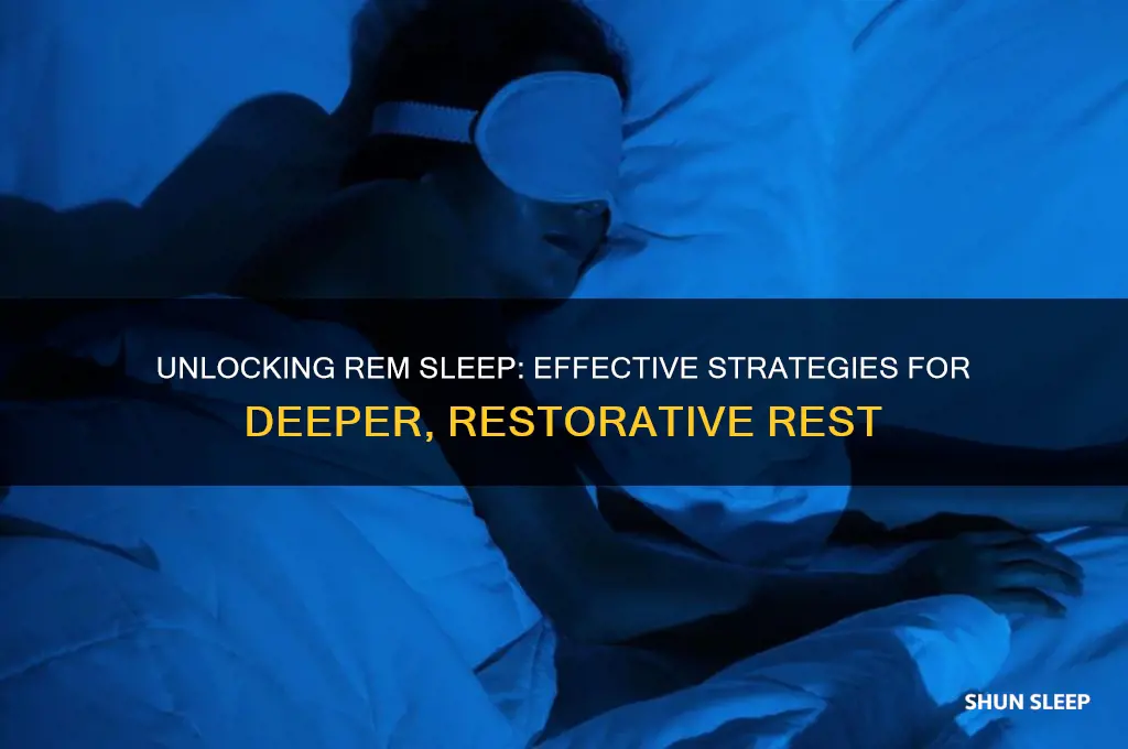 how to help yourself go into rem sleep