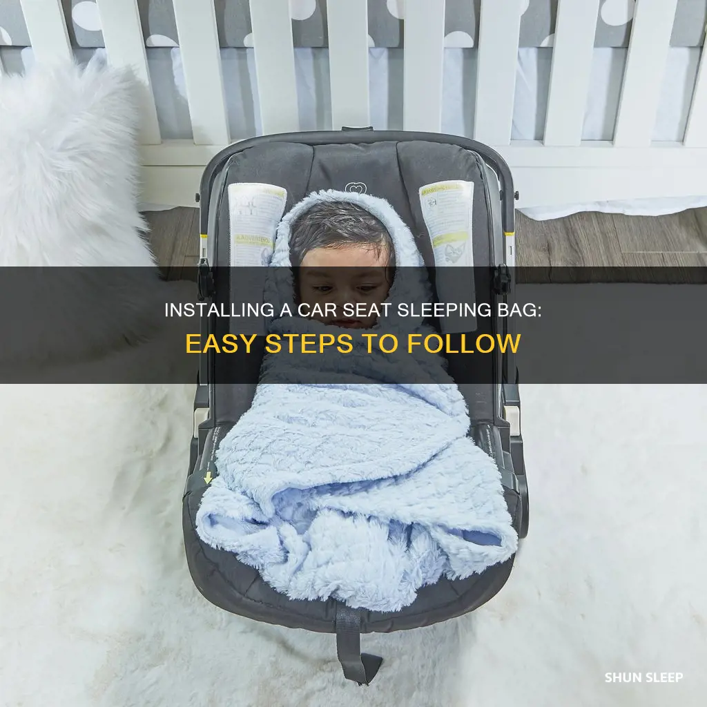 how to install a car seat sleeping bag