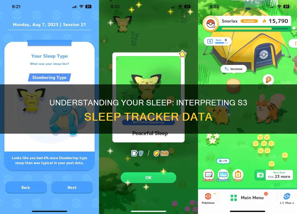 how to interpret s3 sleep tracker