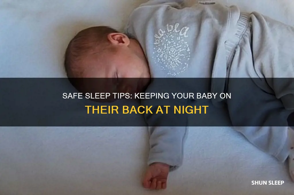 how to keep baby on back when sleeping