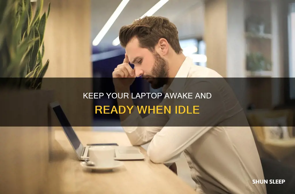 how to keep laptop from sleeping when not in use