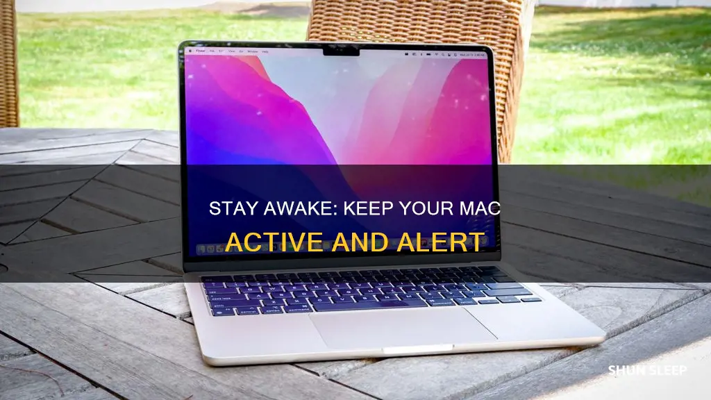 how to keep mac on without sleeping