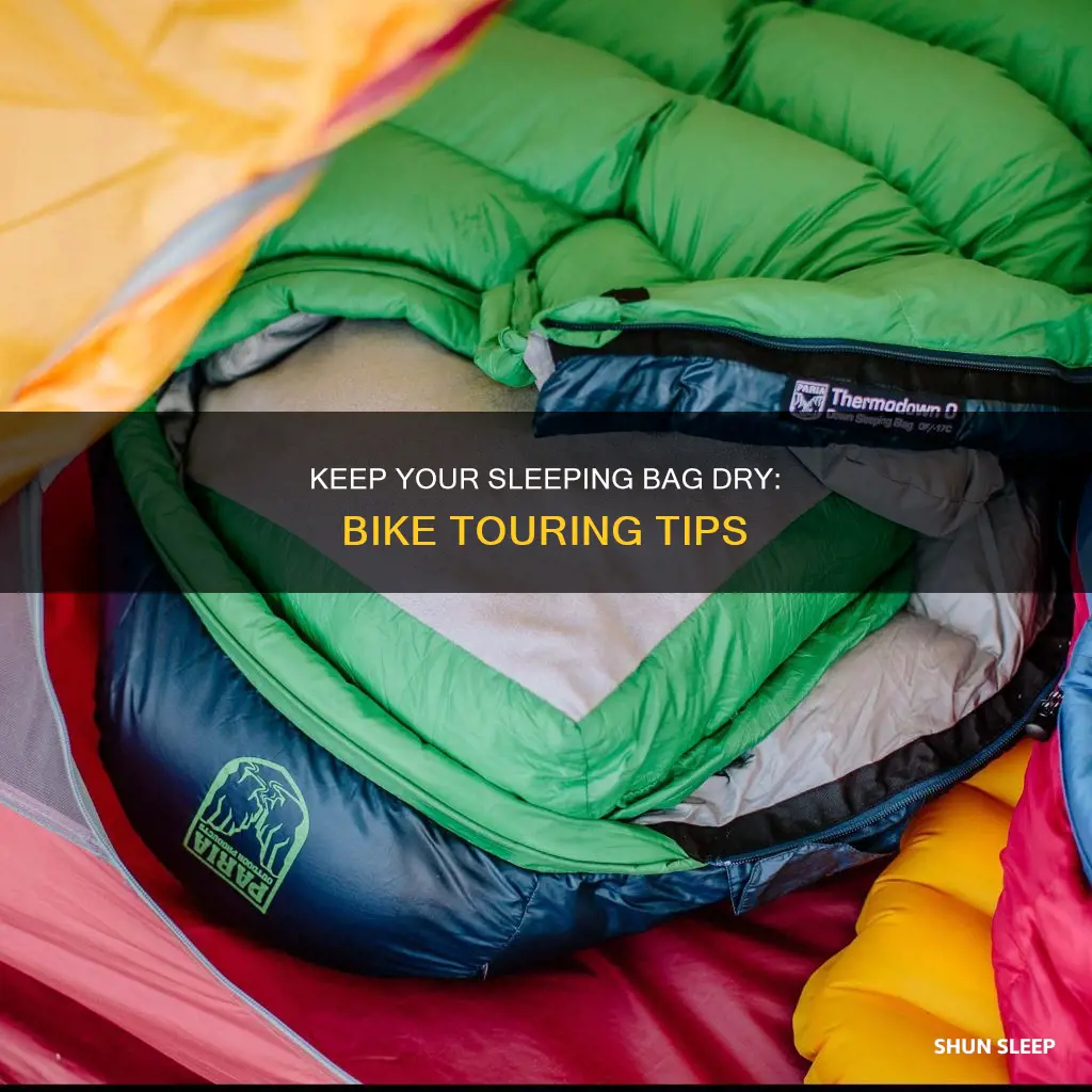 how to keep sleeping bag dry bike touring