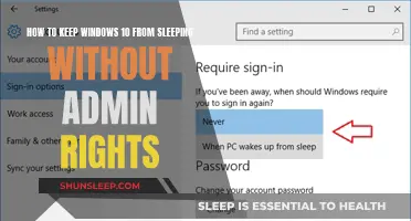 Keeping Windows 10 Awake Without Admin Rights