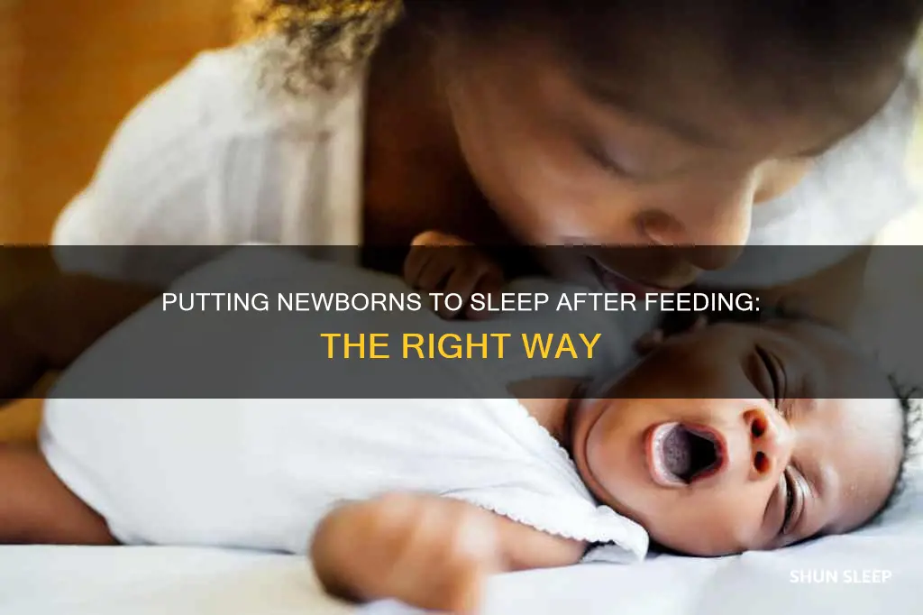 how to lay newborn down to sleep after feeding