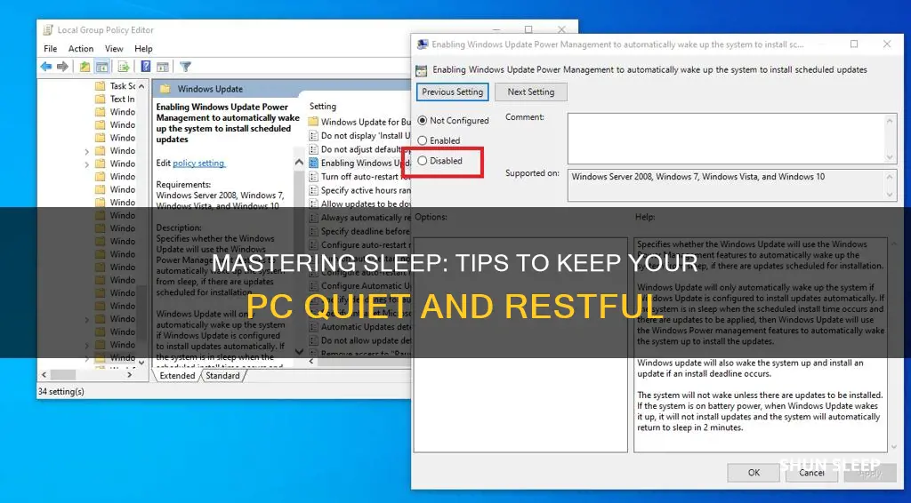 how to limit how pc wakes up from sleep