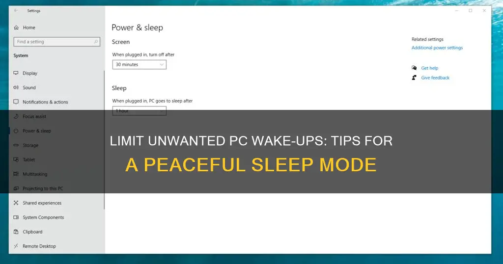 how to limit how pc wakes up from sleep