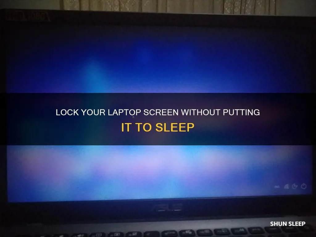 how to lock laptop screen without sleep