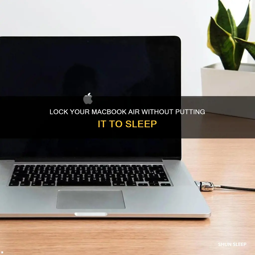 how to lock macbook air without sleep