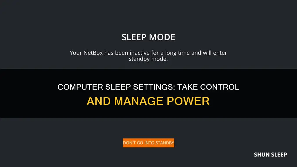 how to manage what happens with computer sleeps