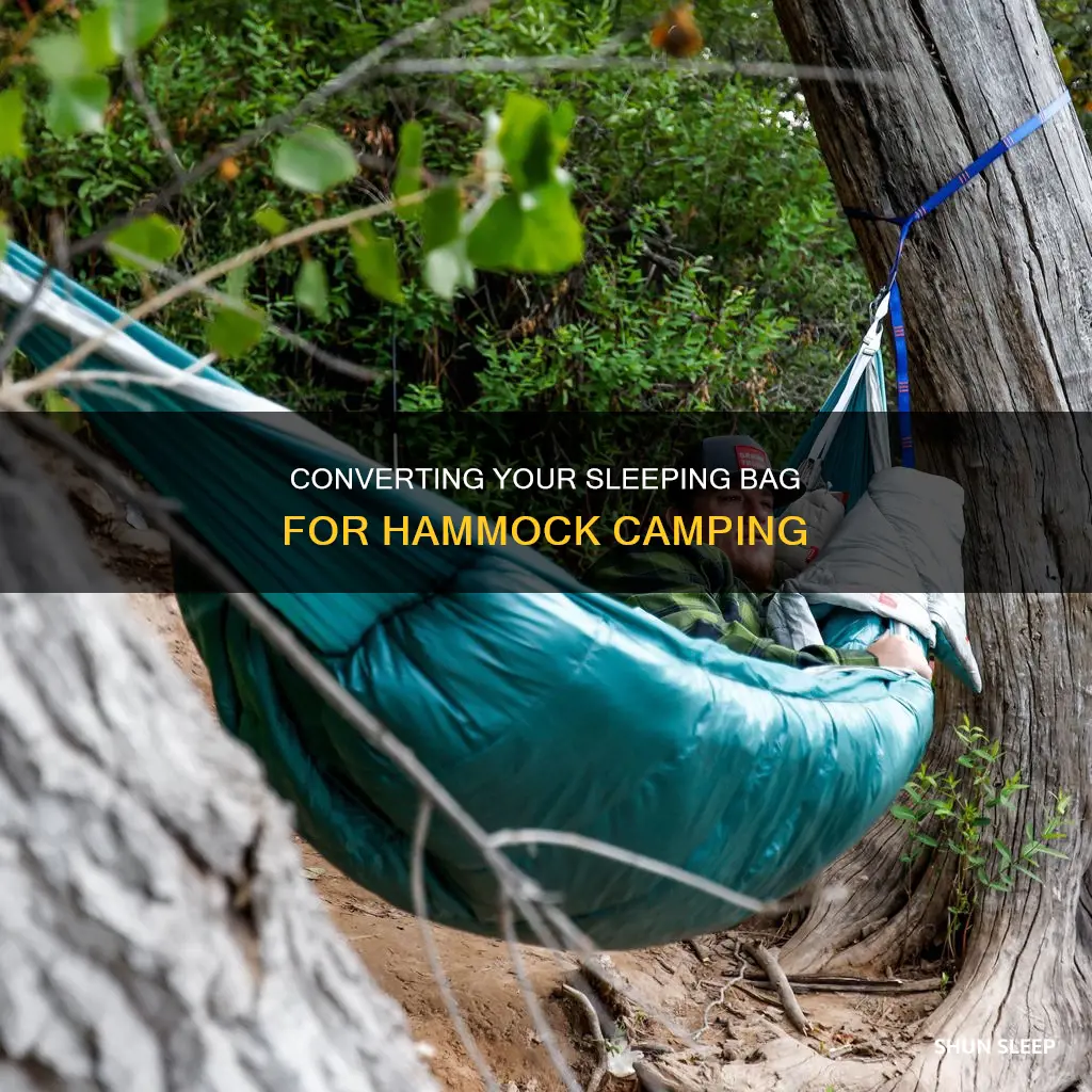 how to modify a sleeping bag for a hammock