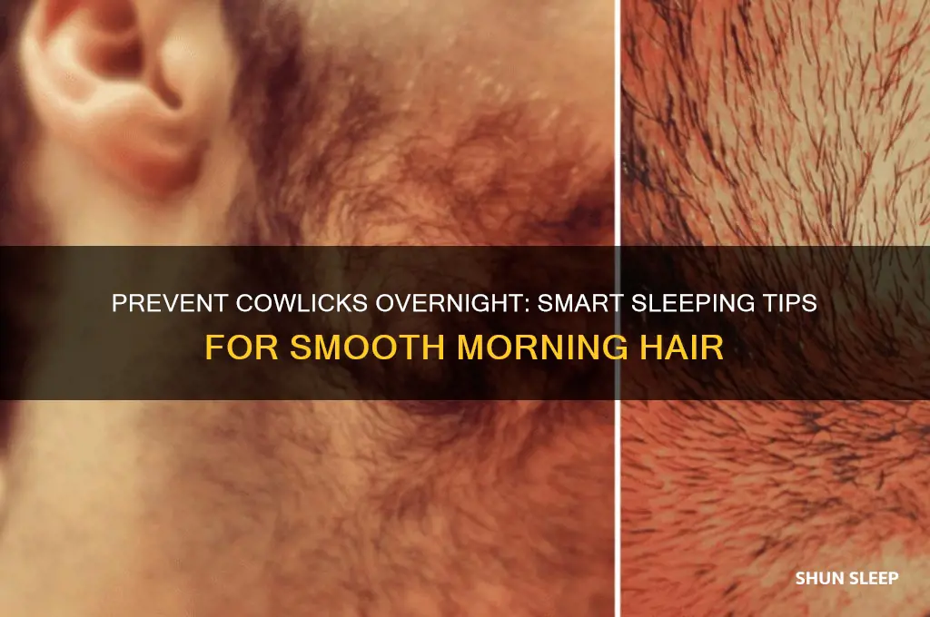 how to not get a cowlick while sleeping