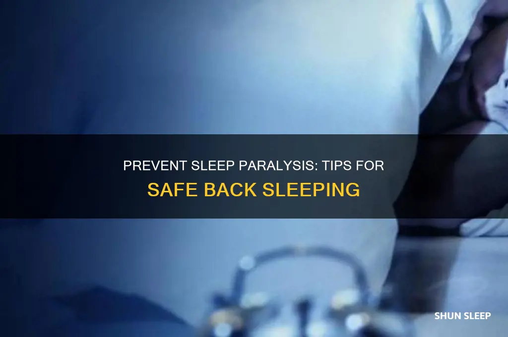 how to not get sleep paralysis when sleeping on back