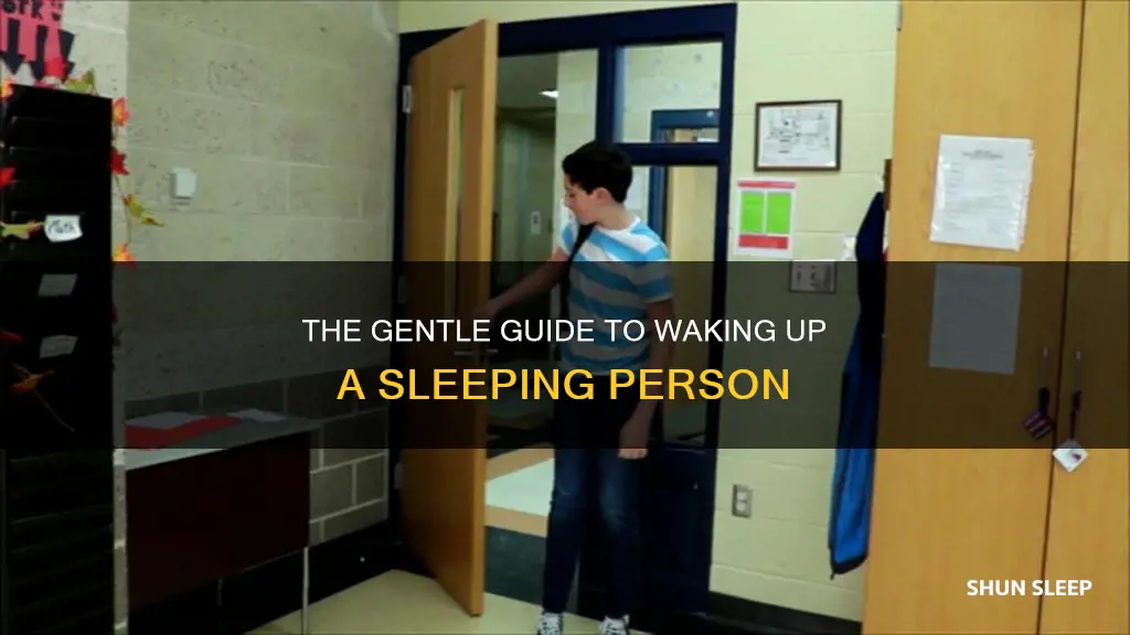 how to not wake up someone sleeping wile