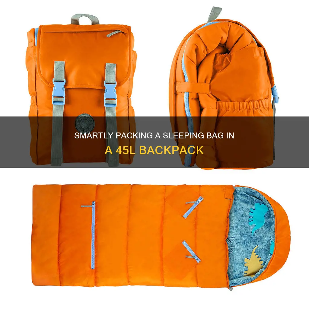 how to pack a sleeping bag in 45l pack