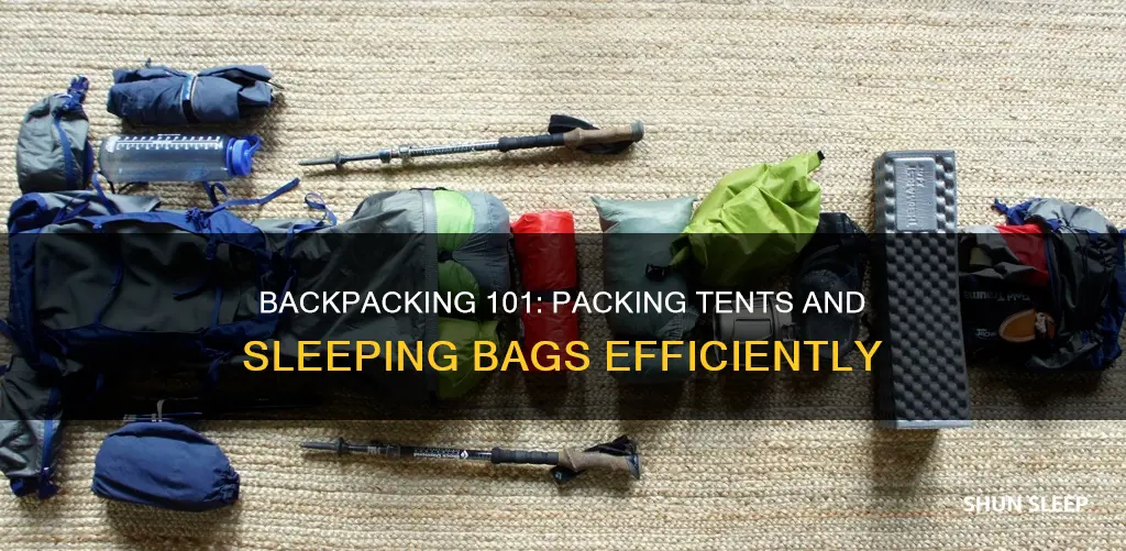 how to pack backpack tent sleeping bag