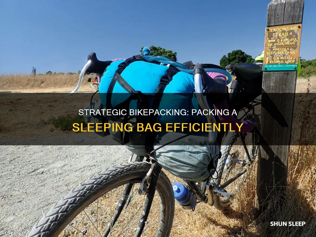 how to pack sleeping bag bikepacking