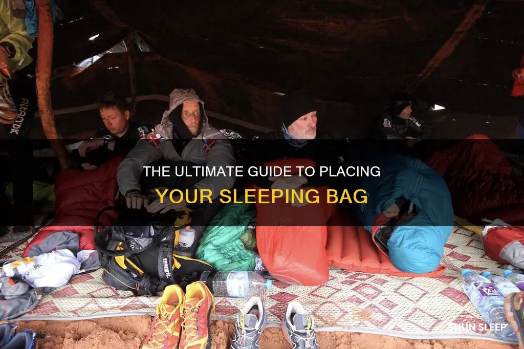 how to place sleeping bag