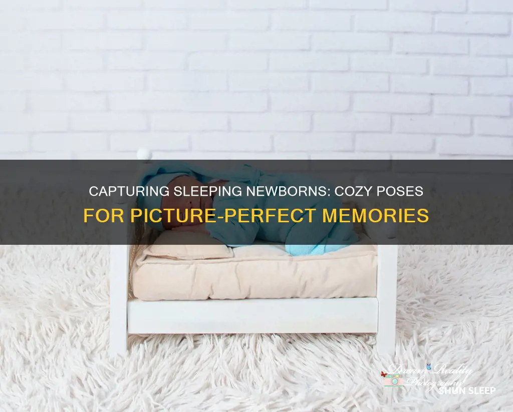how to pose a sleeping newborn