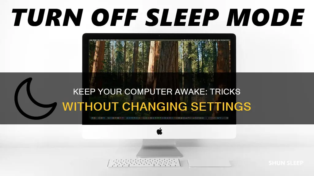 how to prevent computer from sleeping without changing settings
