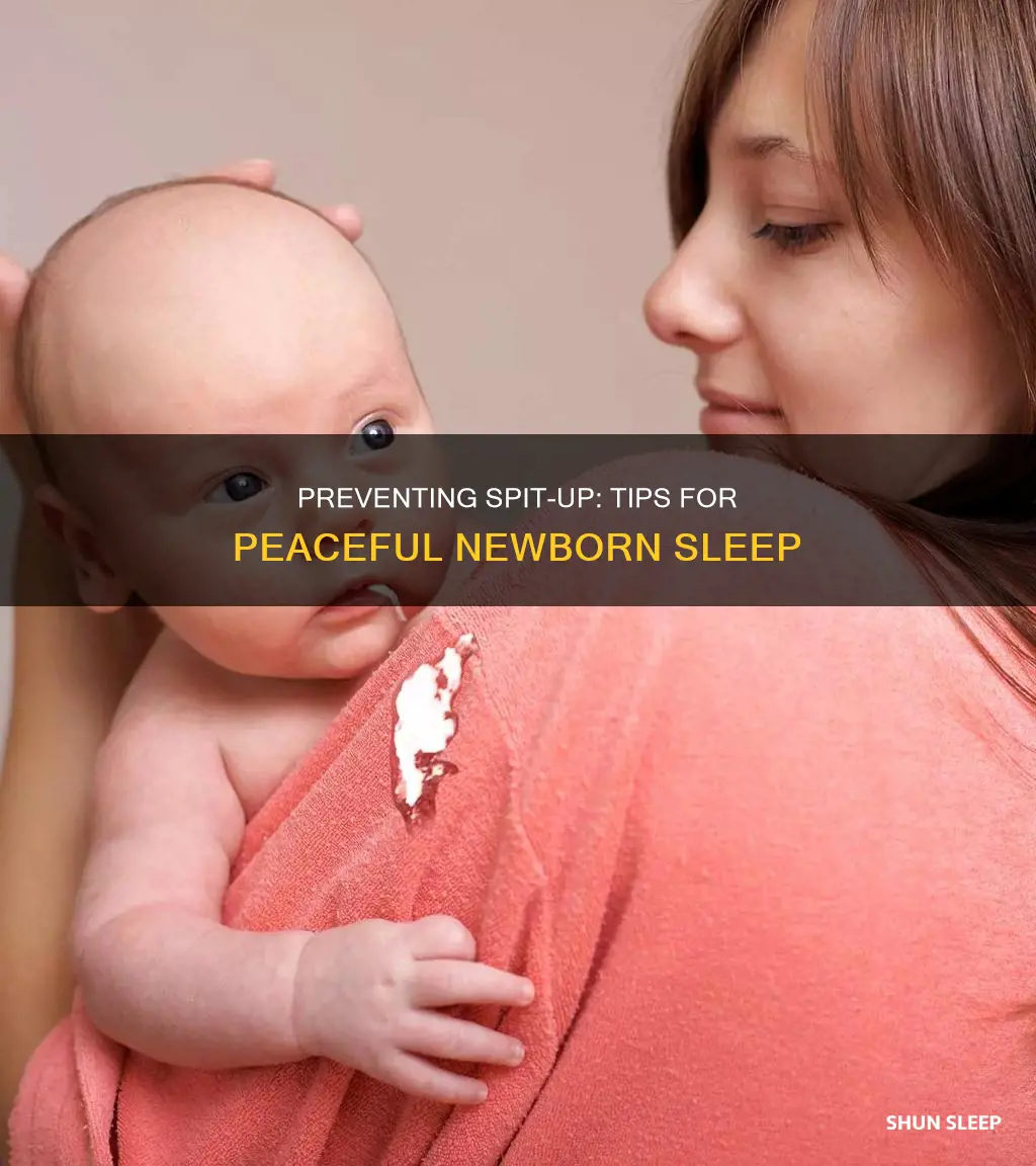 how to prevent newborn from spitting up in sleep