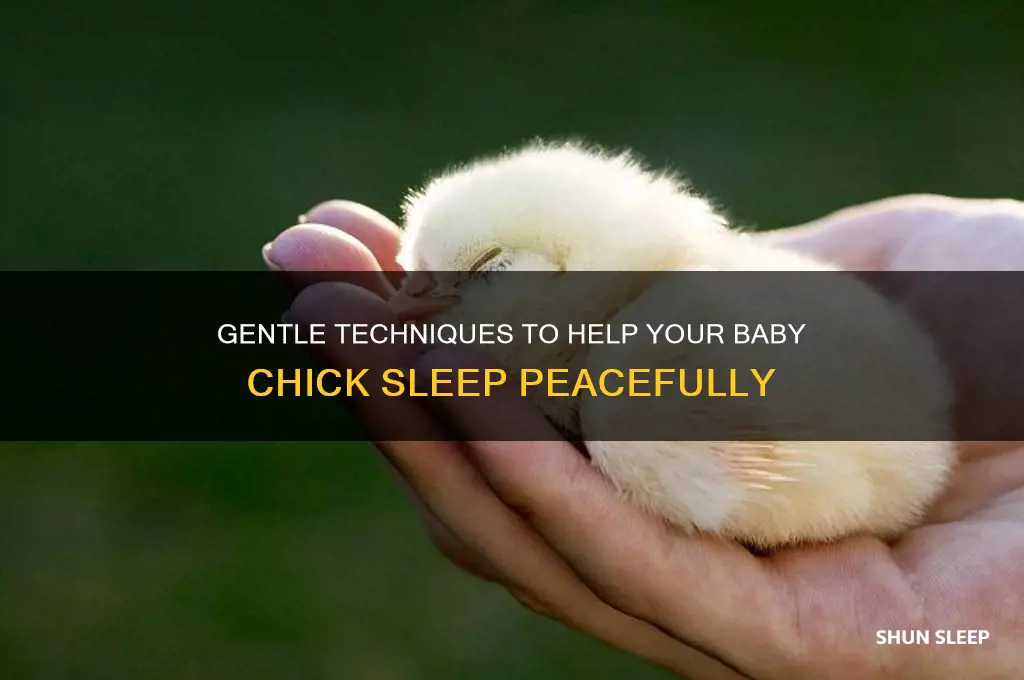 how to put a baby chicken to sleep
