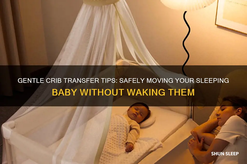 how to put a sleeping baby in a crib