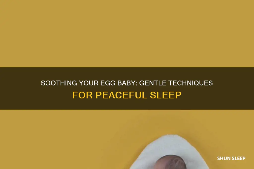 how to put an egg baby to sleep