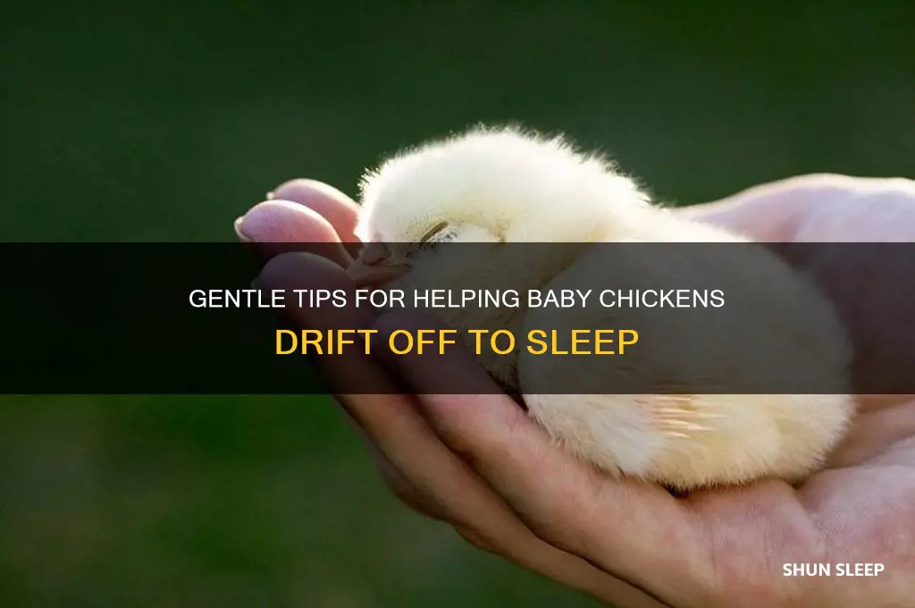 how to put baby chickens to sleep